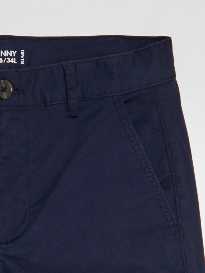 Chino skinny L34   bleu marine