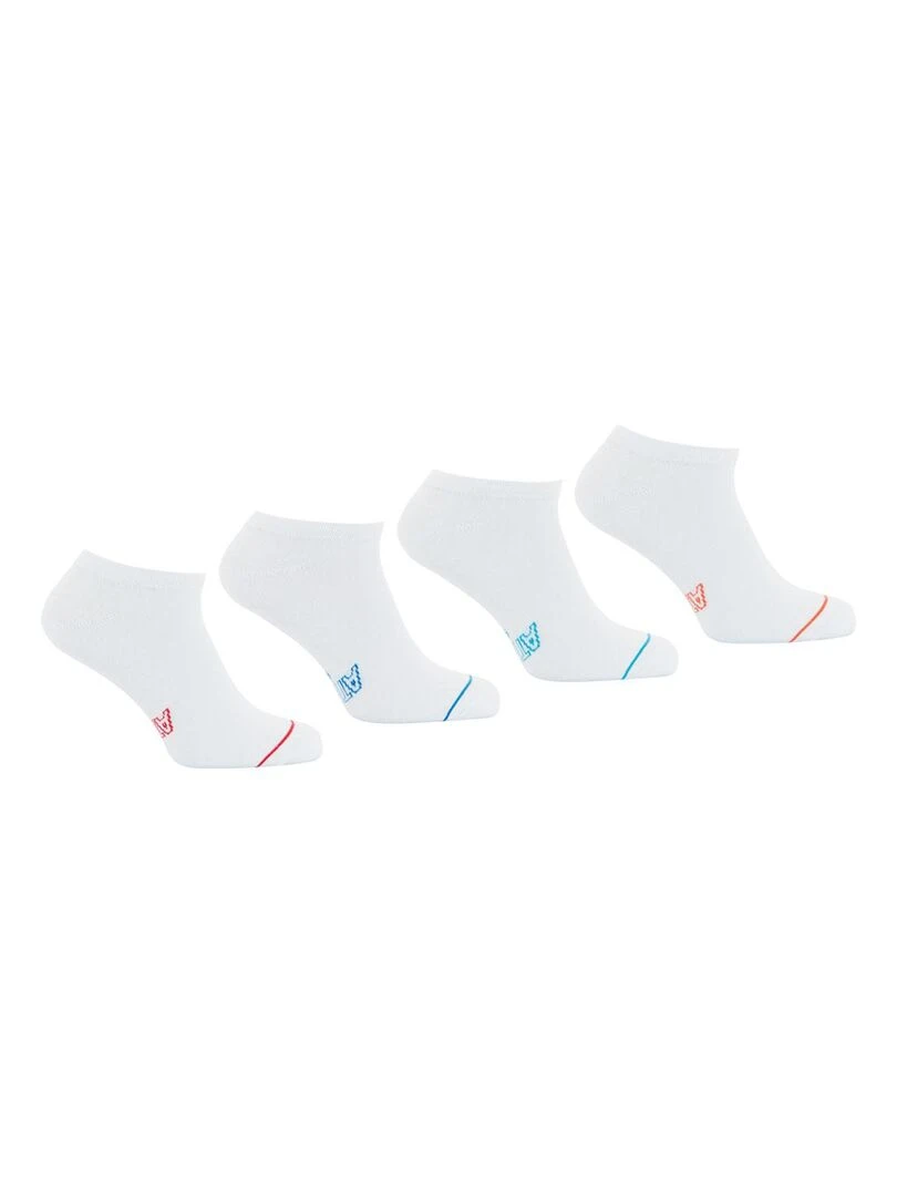 Lot de 4 paires de socquettes low cut Eco Pack Blanc
