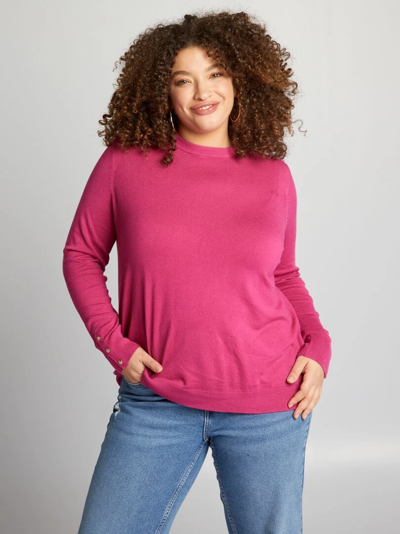 Pull en maille douce ultra stretch   Rose