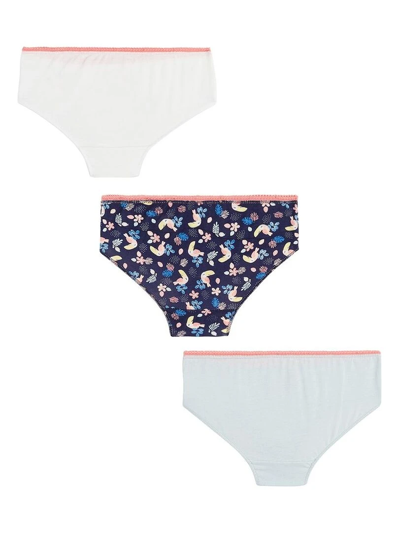 Lot de 3 culottes fille Toucana Multicolore