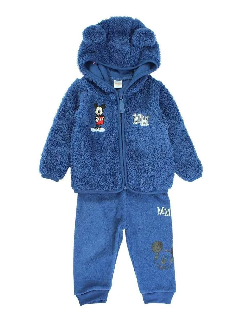 Disney Ensemble Veste pantalon bébé garçon Imprimé Mickey Bleu marine