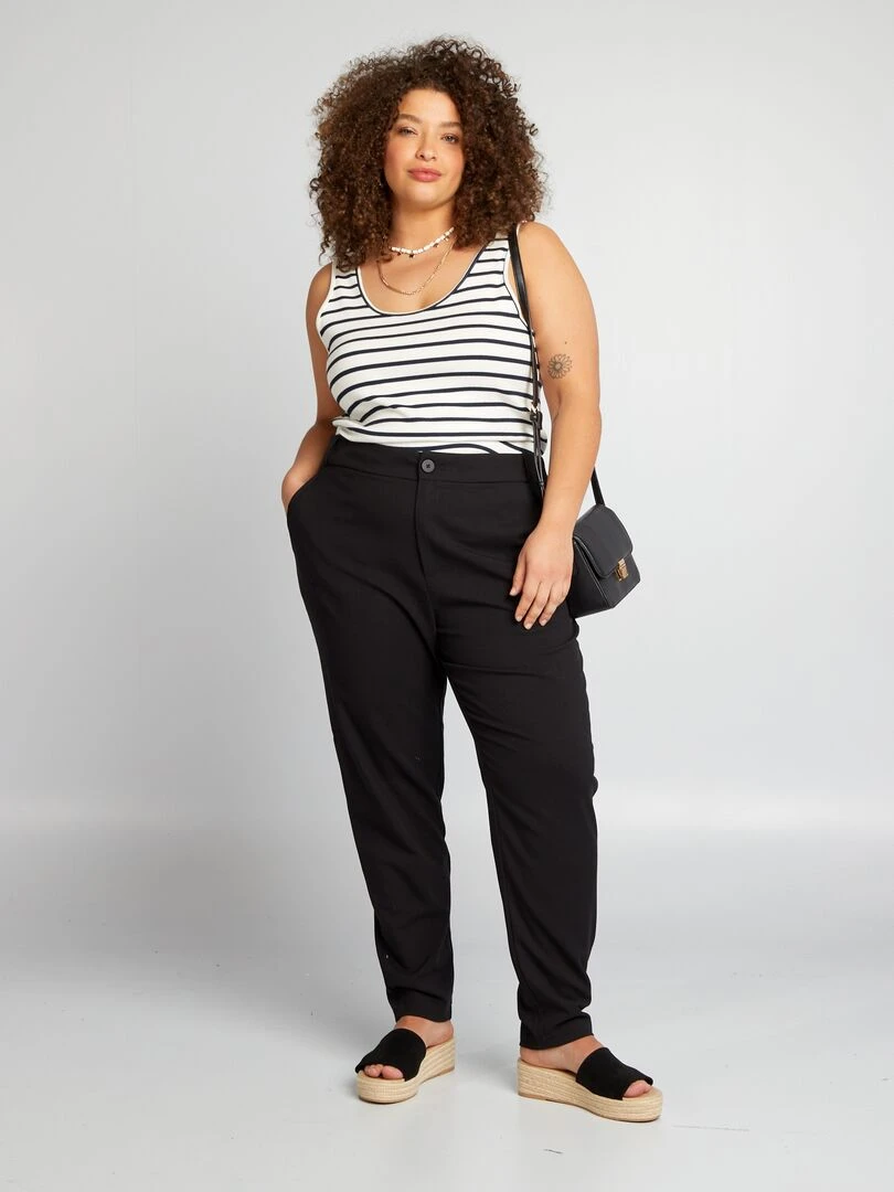 Pantalon fluide droit 'Only Carmakoma' noir