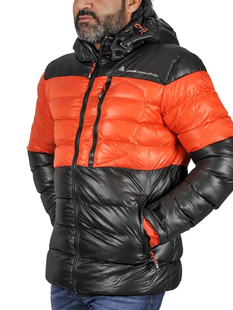 Doudoune de ski homme CAPTIN   PEAK MOUNTAIN   Noir Orange