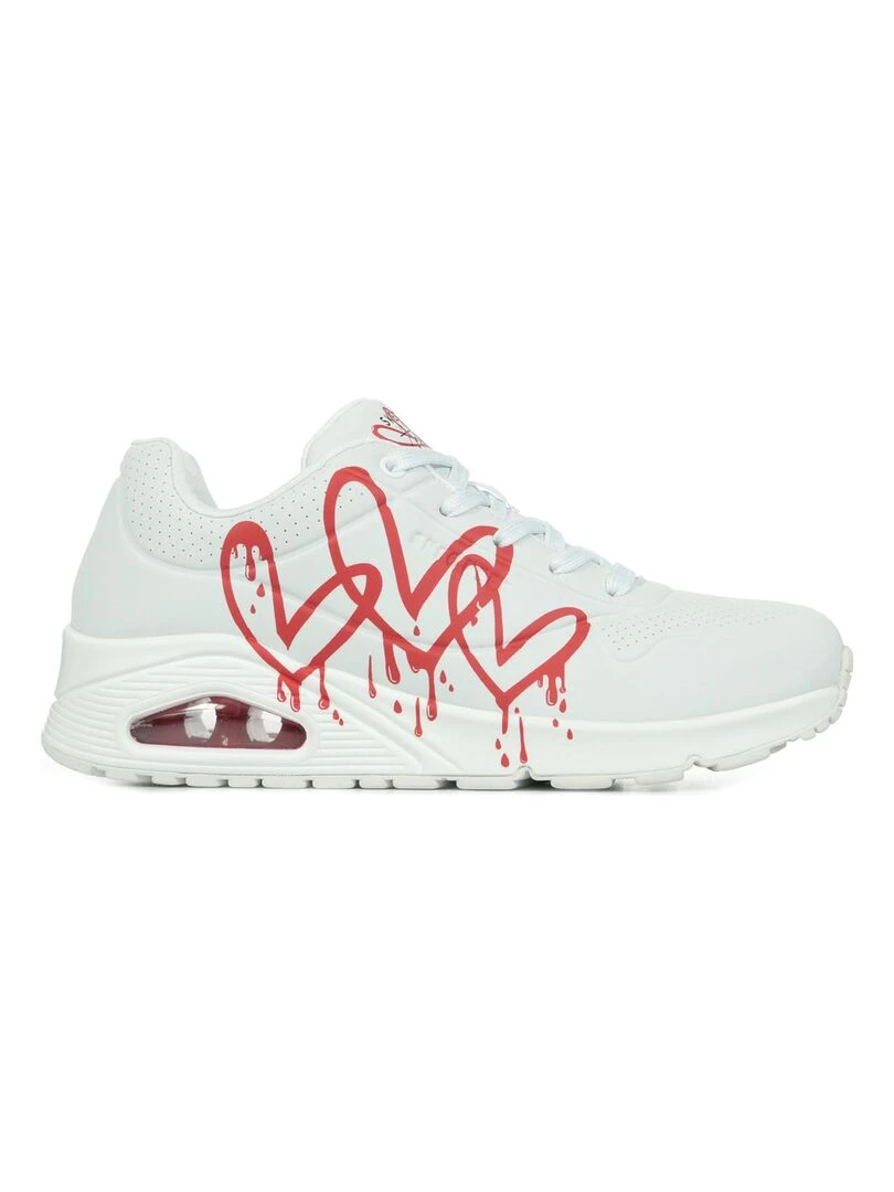 Baskets Skechers Uno Dripping In Love Blanc