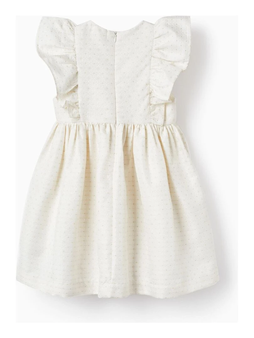 Robe à Volants pour Fille manches courtes CÉRÉMONIE Blanc