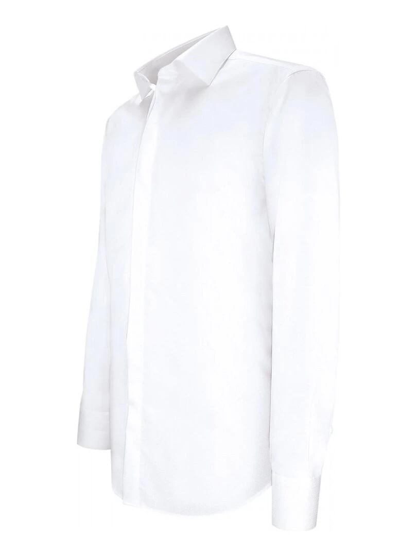 Chemise cérémonie tissu armuré CEREMONY   Blanc