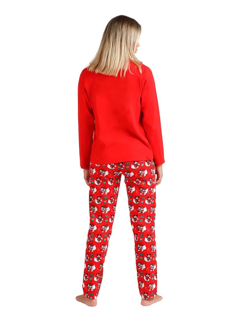 Pyjama pantalon et haut Holidays Disney Rouge