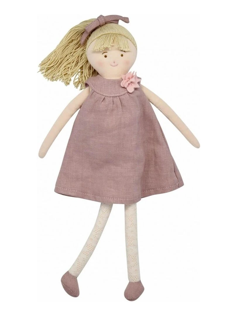 Poupée Robe Lin Vieux Rose 30cm N/A