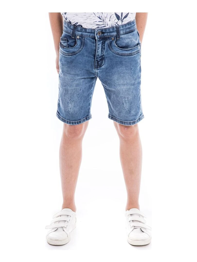 Bermuda en jean slim BAKERFIELD BOY Bleu clair