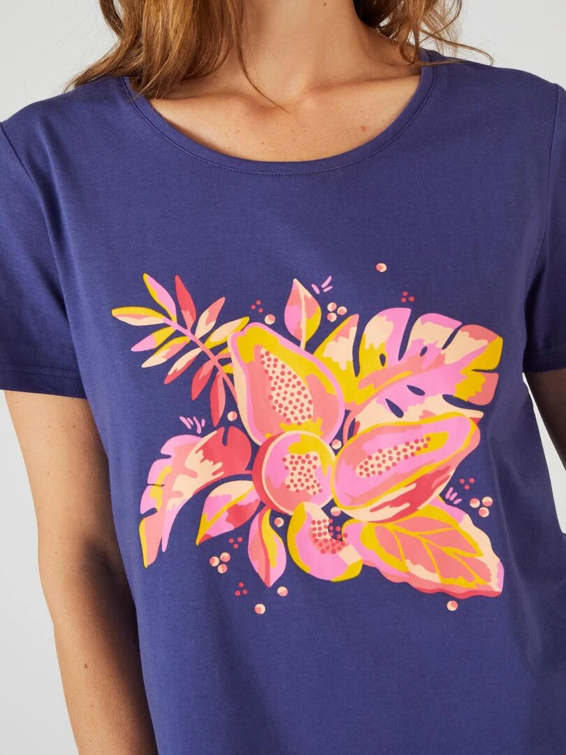Pantacourt de pyjama en pur coton Damart Magenta