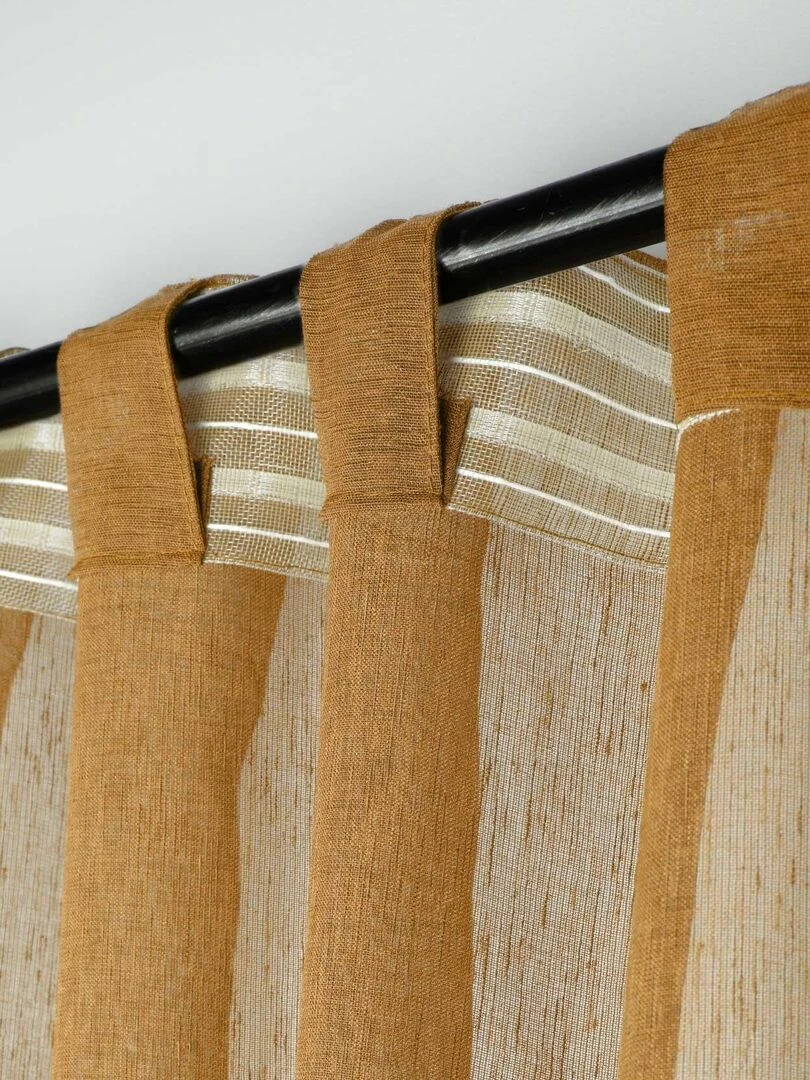 Voilage tamisant à pattes cachées   Jaune moutarde