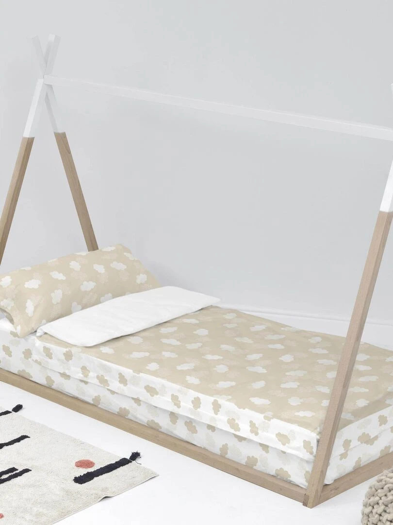 Couchage prêt à dormir Sans rembourrage Clouds "Happyfriday" Beige