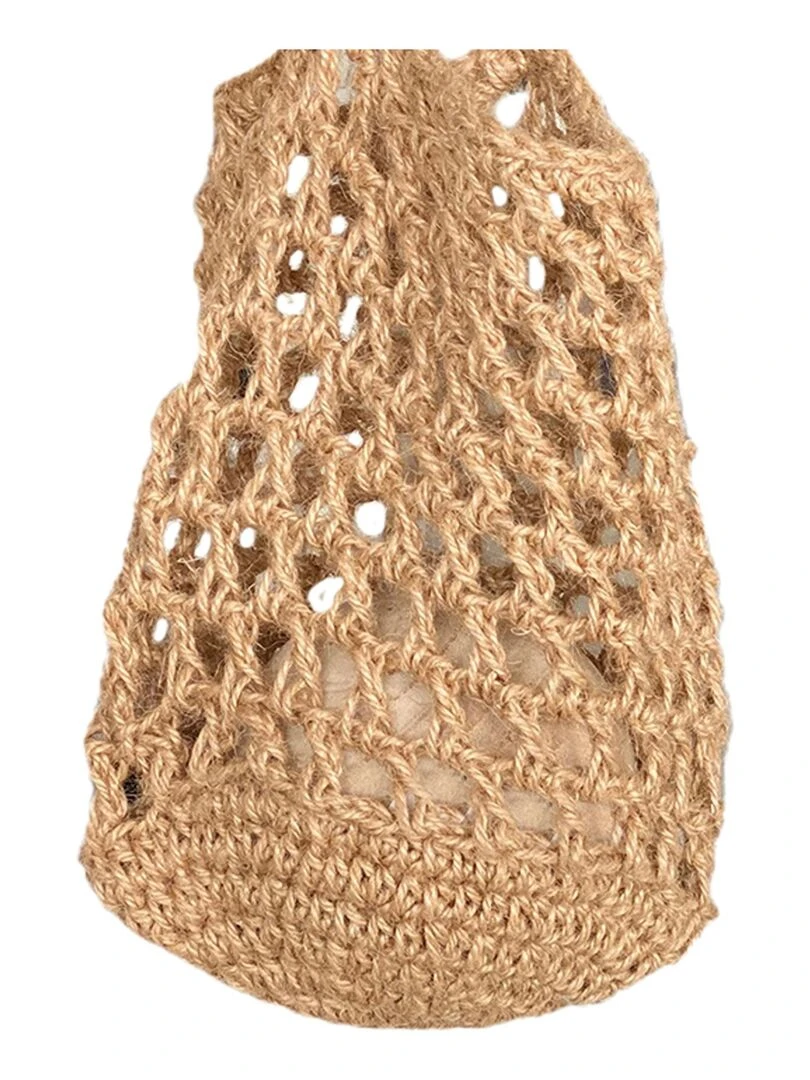 Panier filet à suspendre en jute Beige clair