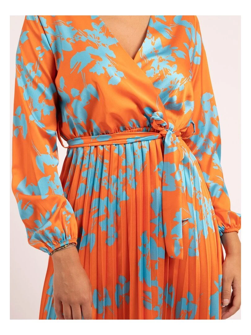 Robe longue motifs ICHELLE   Orange
