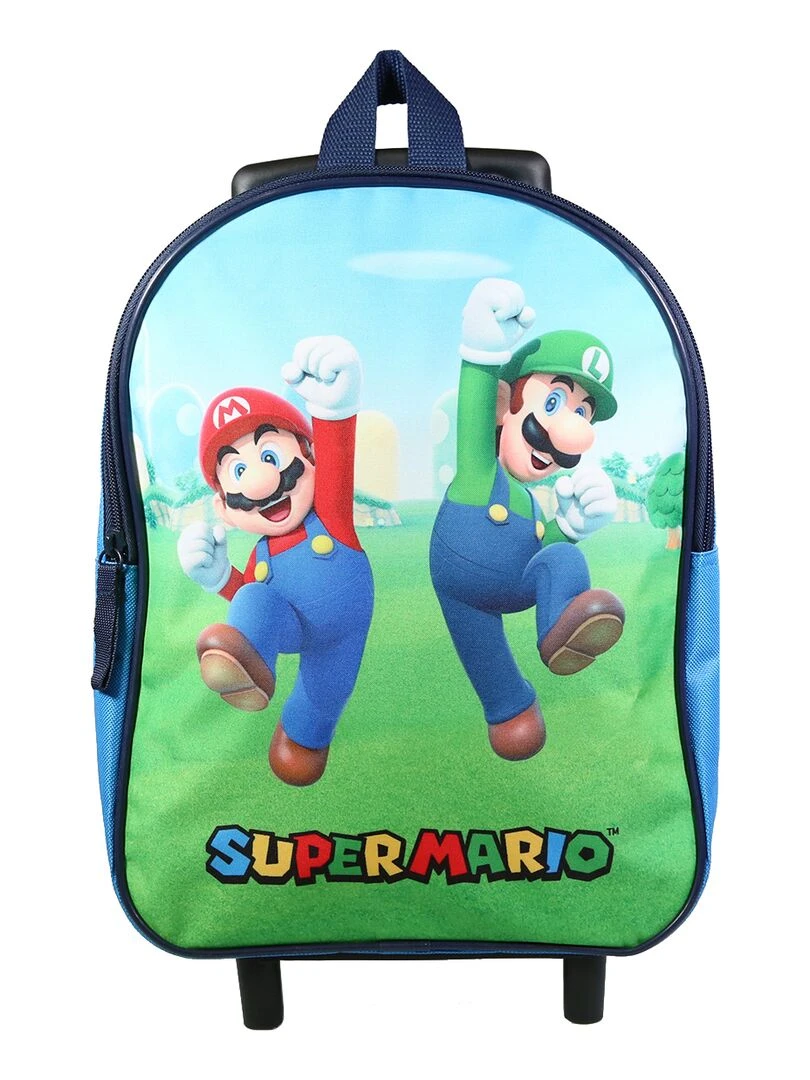 BAGTROTTER Sac à dos à roulettes 31 cm maternelle Super Mario Bleu Bleu