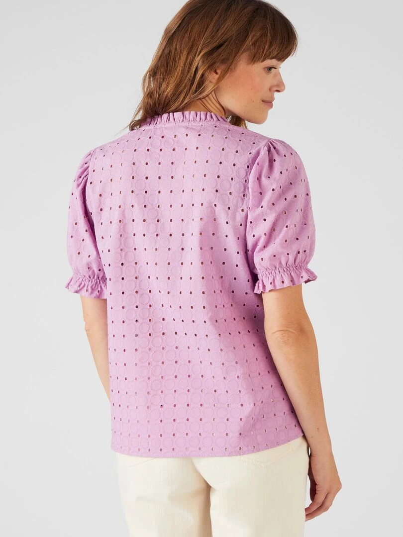 Chemisier broderie anglaise   Damart   Violet