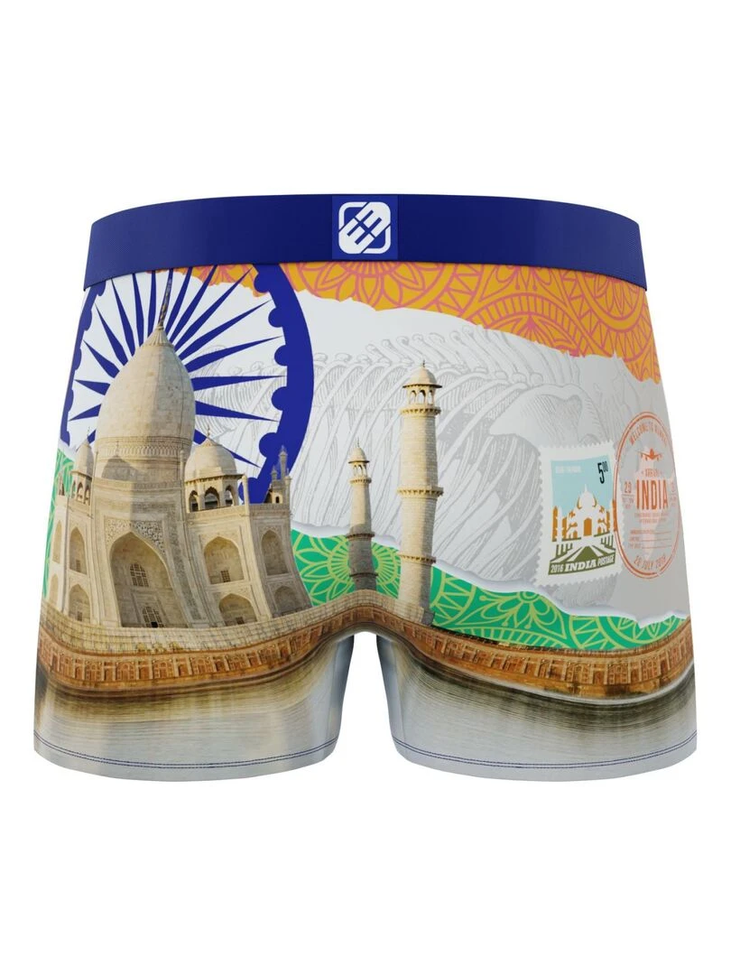 Lot de 4 boxers homme en polyester recyclé Landscape Freegun   Bleu