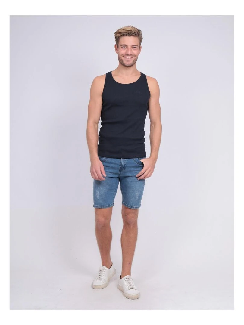 Débardeur pur coton organique WILFRIED III   Bleu marine