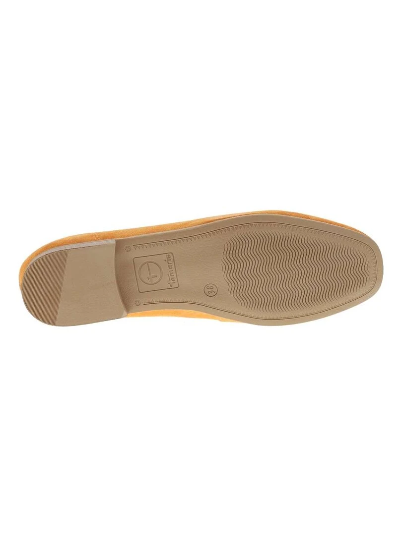 TAMARIS   Mocassins cuir nubuck talon plat   Orange