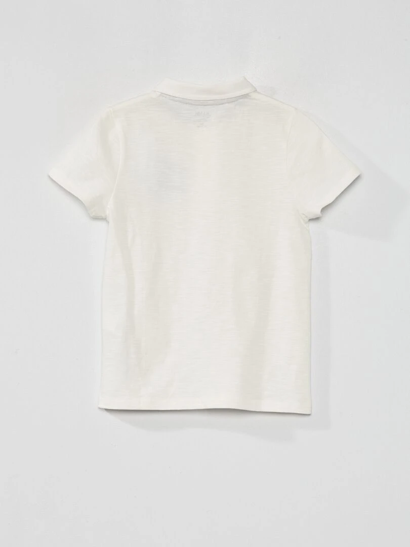 Polo "Enjoy the moment"   Blanc