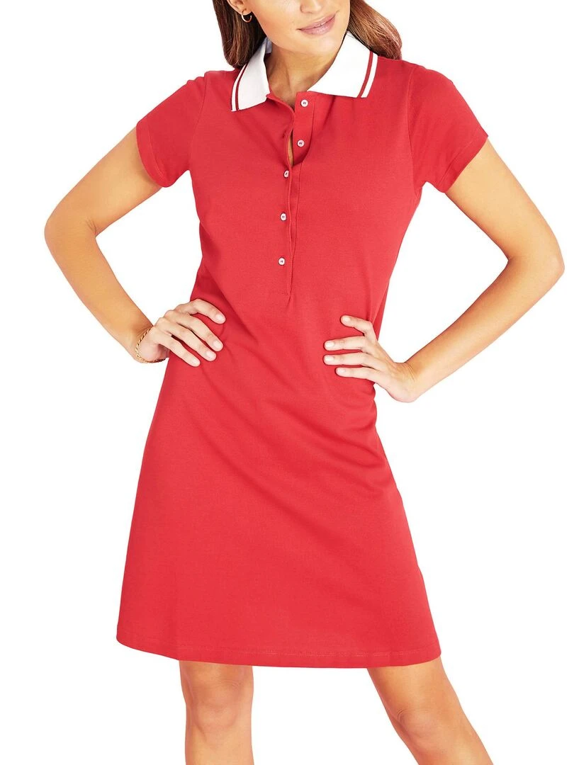Robe estivale manches courtes Ipanema Rouge