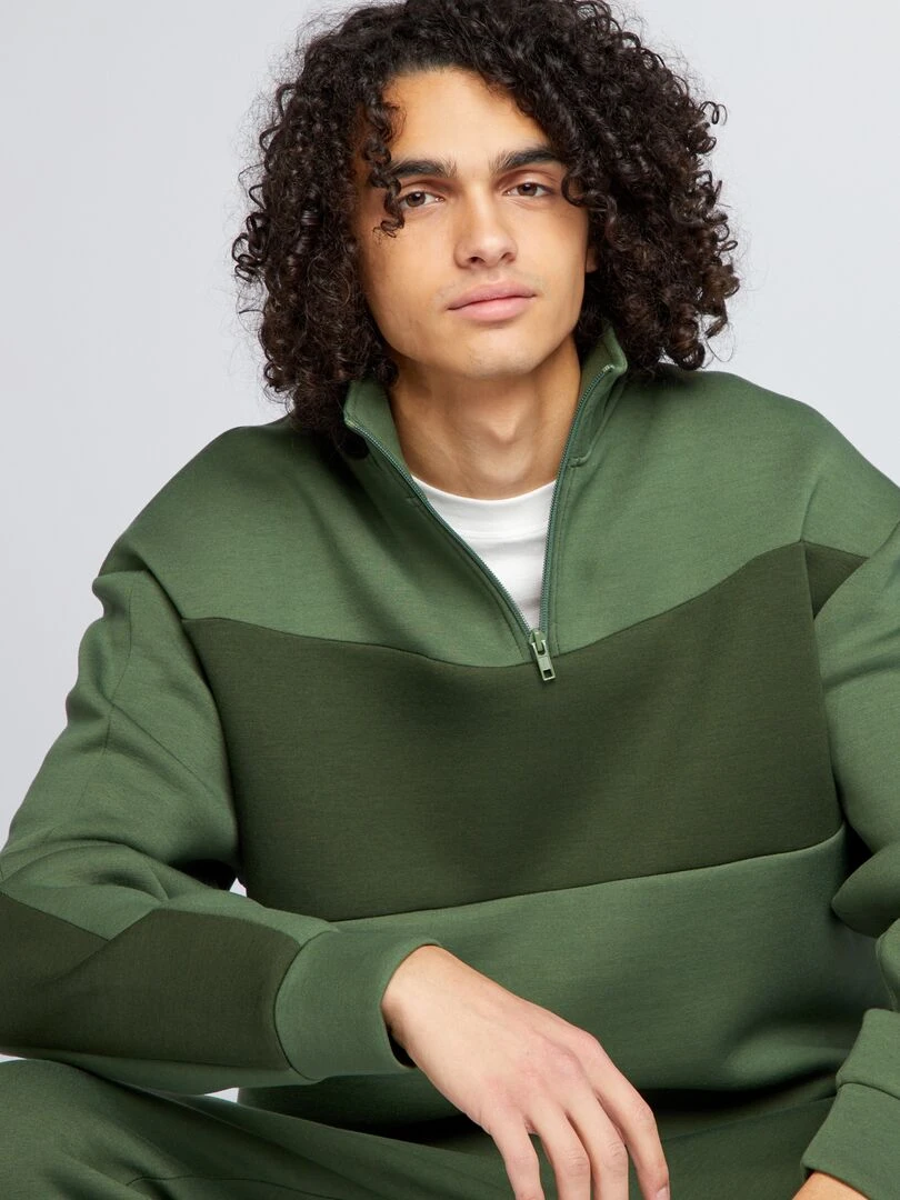 Sweat bicolore Vert