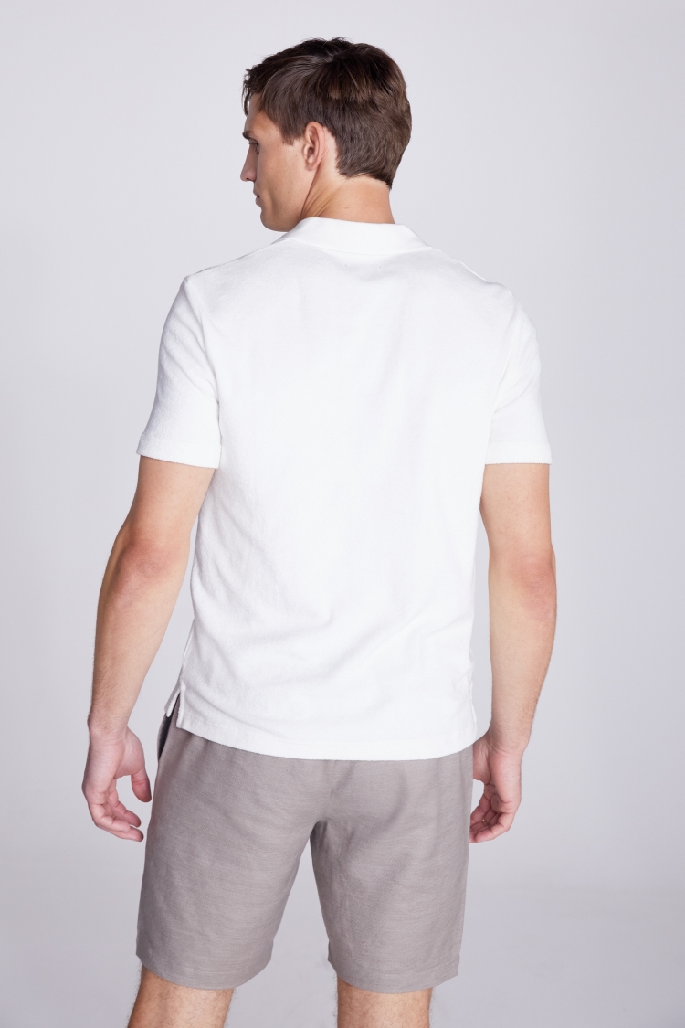 Ecru Terry Towelling Skipper Polo   Buy Online at Moss