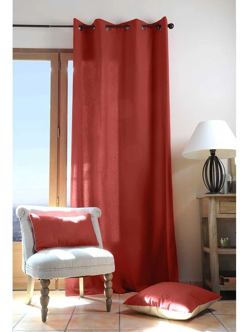Rideau uni terracotta Orange