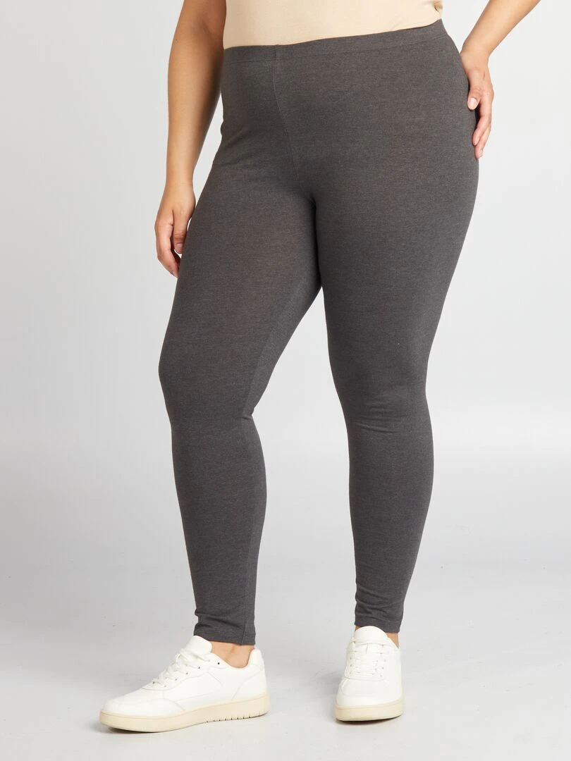 Legging long en coton Gris