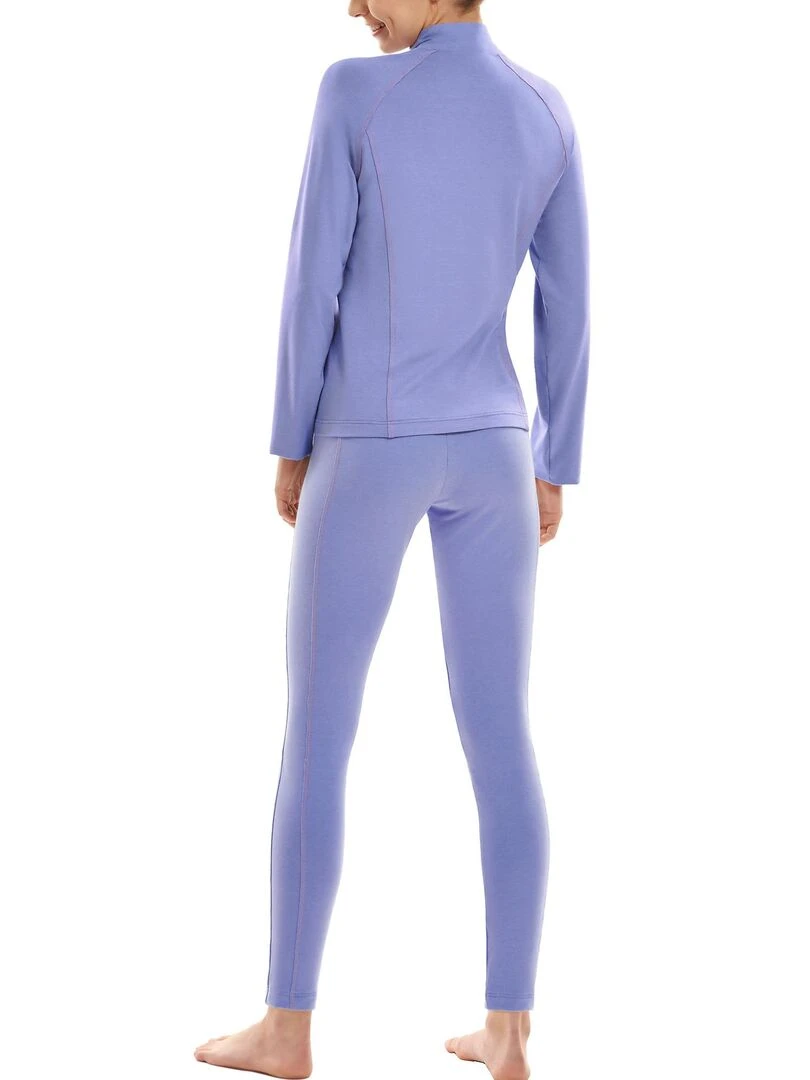 Top zippé manches longues Youthful   Violet