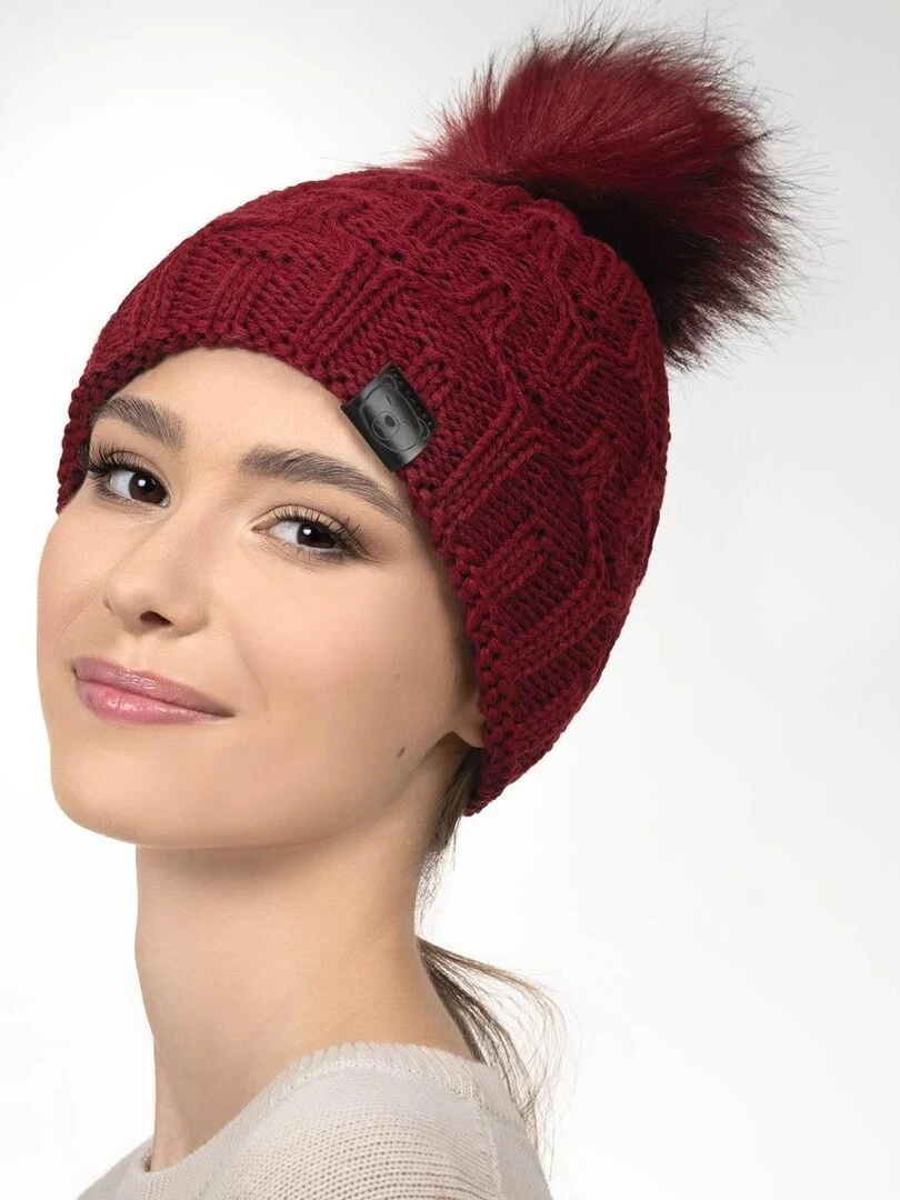 Ensemble Snood Bonnet Maribel   Made in UE   Bordeaux