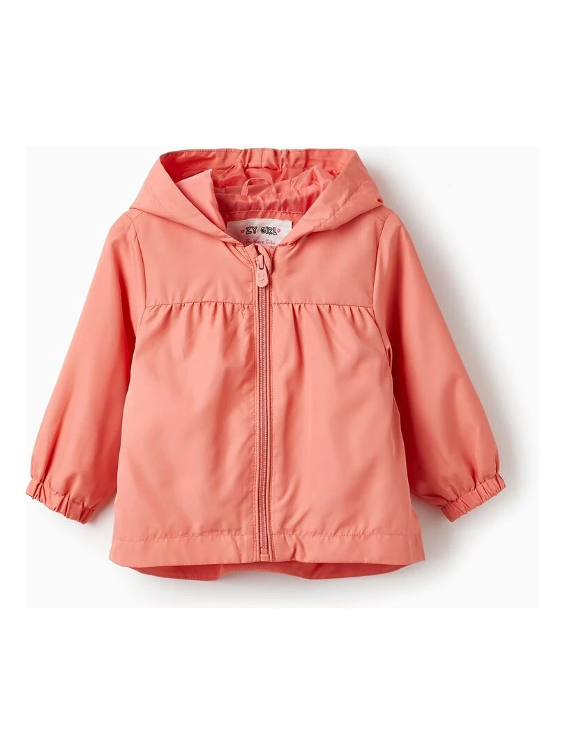 Manteau Coupe Vent avec Capuche pour Bébé Fille THE WAVE TRIBE Rose clair