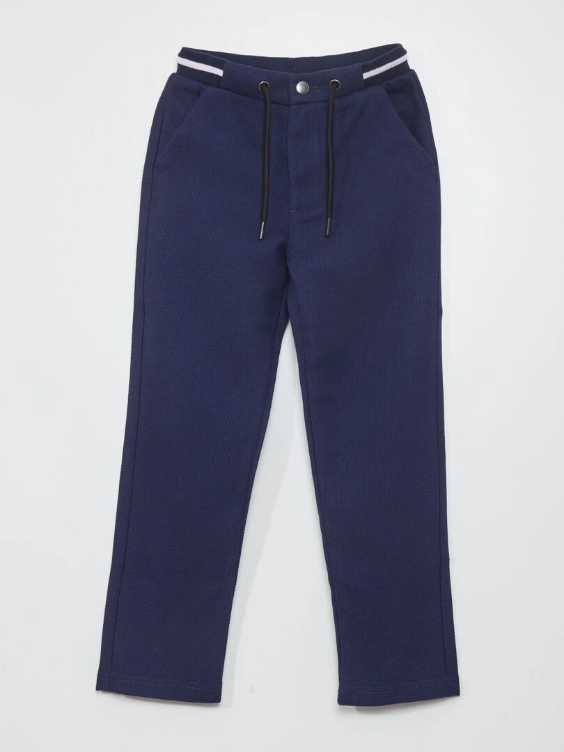 Pantalon de jogger façon tweed Bleu marine
