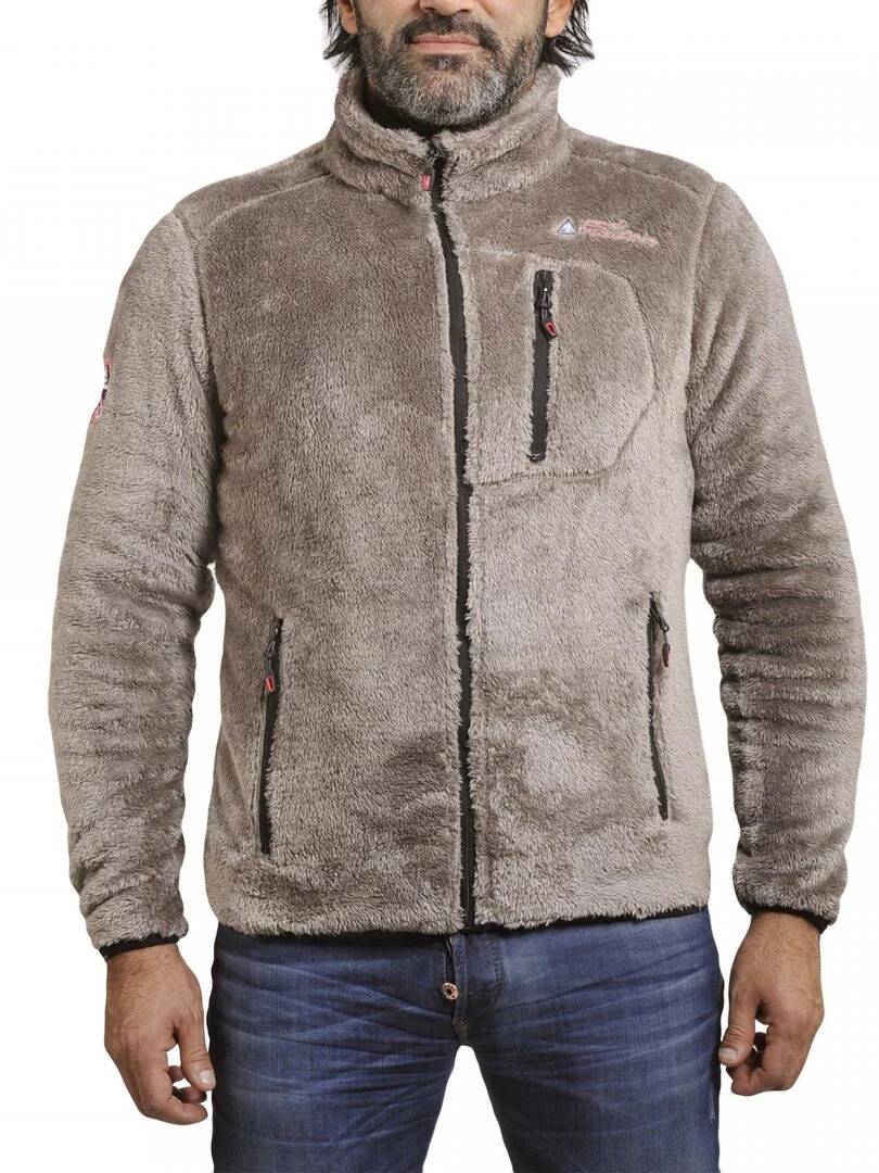 Blouson polaire homme CARIAN PEAK MOUNTAIN Gris taupe