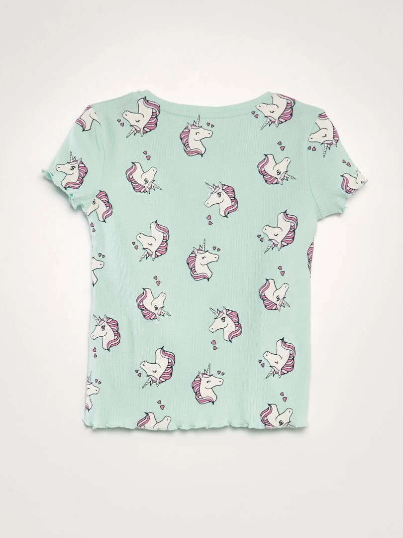 T shirt manches courtes Bleu
