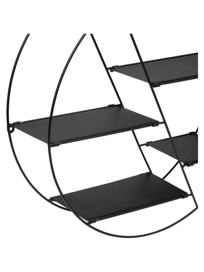 Étagère métal ronde Lara D50 noir Noir