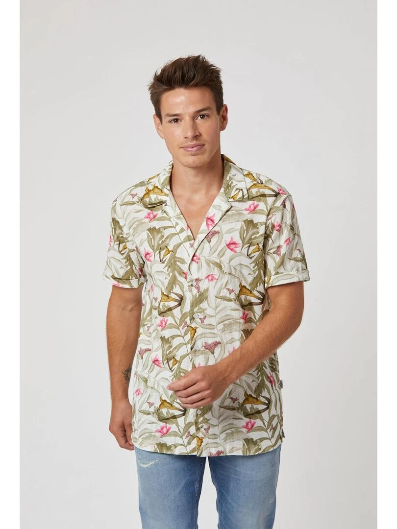 Lee Cooper Chemise manches courtes coton relax DISTO Beige
