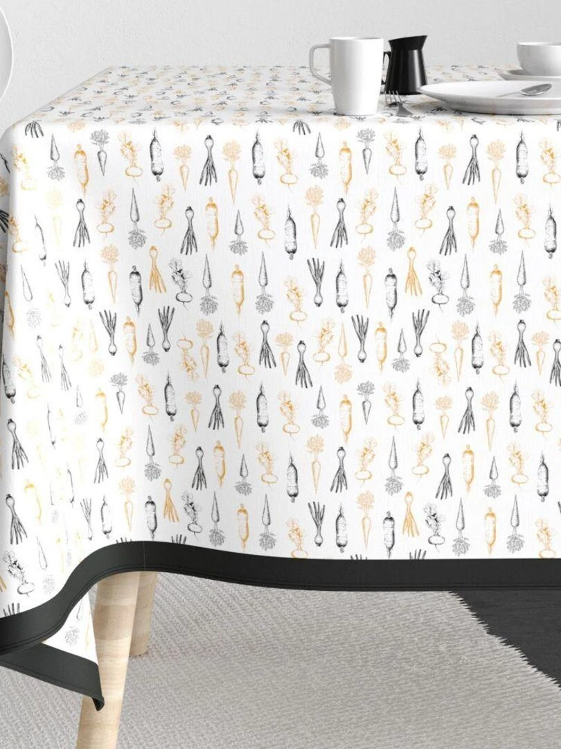 Nappe Polyester à motifs Healthy Gris