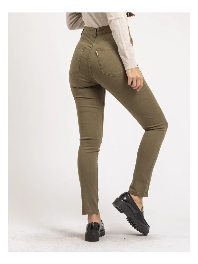 Pantalon slim EDITH Kaki