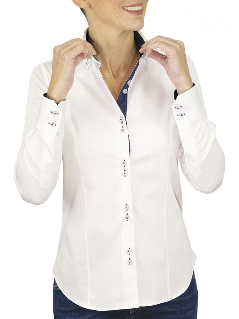 Chemise femme mode CARINA   Blanc