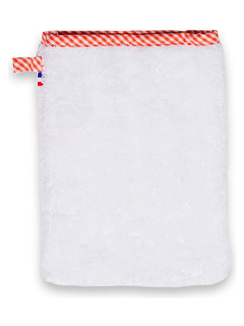 Gant De Toilette En Coton Bio Blanc Blanc