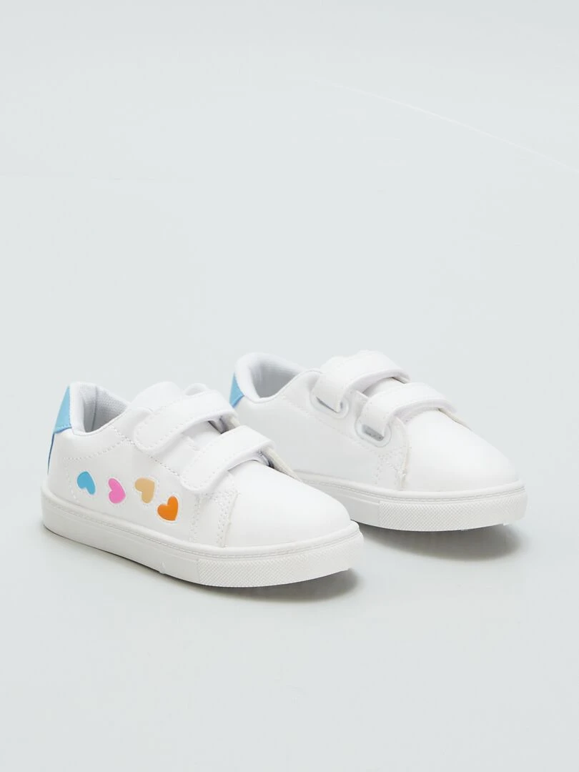 Baskets mode 'cœurs' Blanc