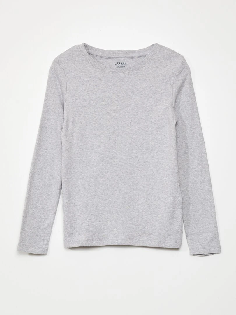 Lot de 2 t shirts en jersey Blanc/gris