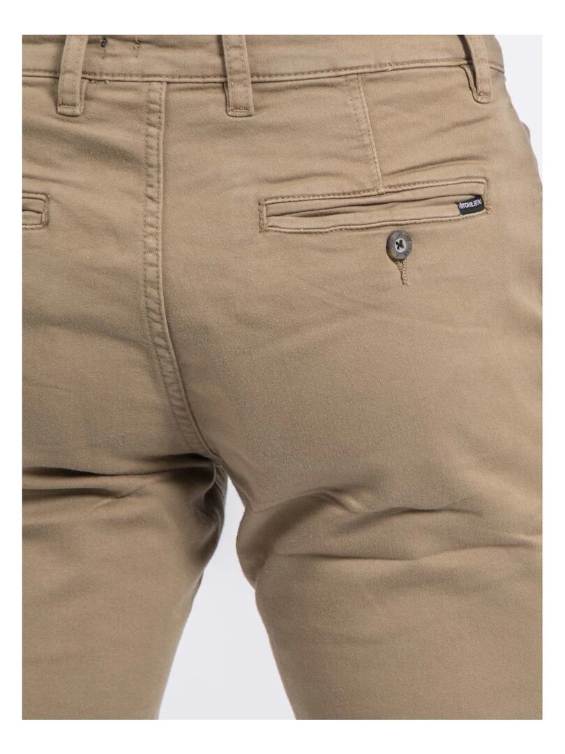 Pantalon chino coupe ajustée VALBACOL   Beige