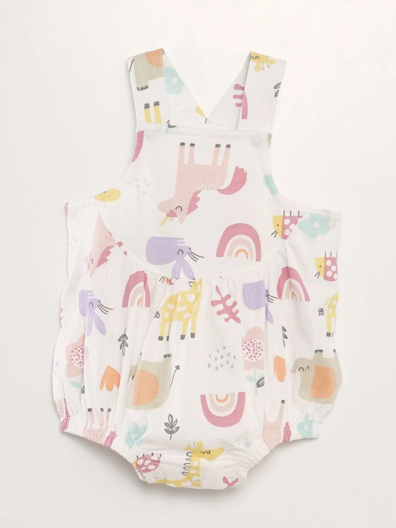 Ensemble bébé barboteuse + body + bandeau   3 pièces   Beige