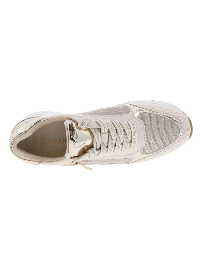 MARCO TOZZI   Baskets basses talon compensé haut   Beige
