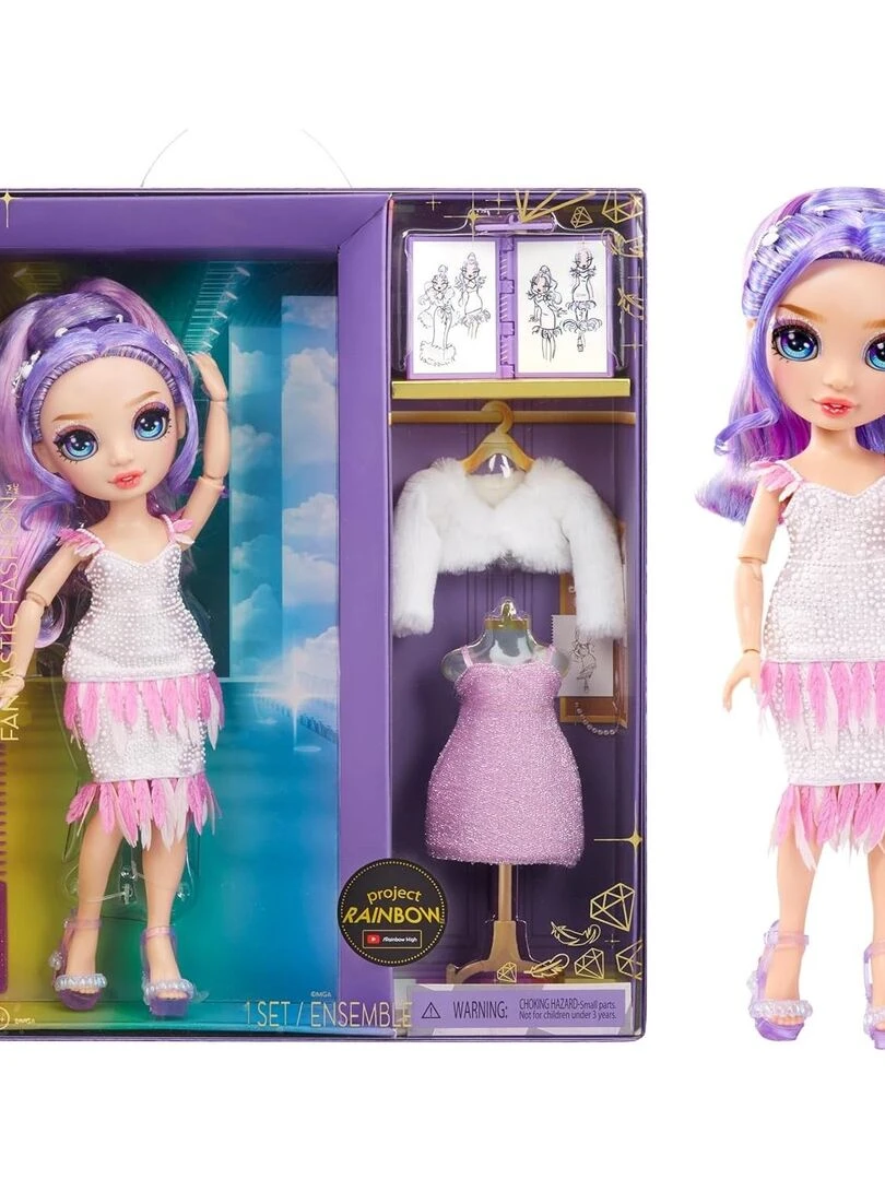 RAINBOW HIGH Fantastic Fashion Poupée Violet Willow Violet