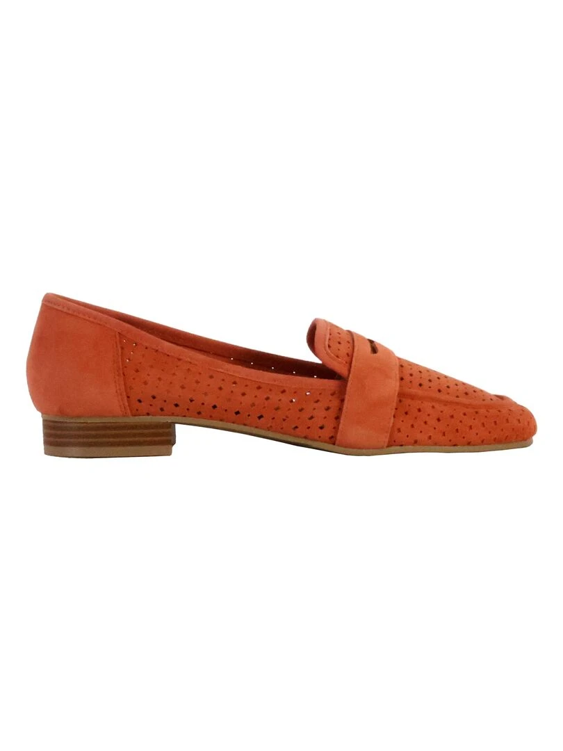 Mocassin Basse Cuir Emilie Karston Joude Orange