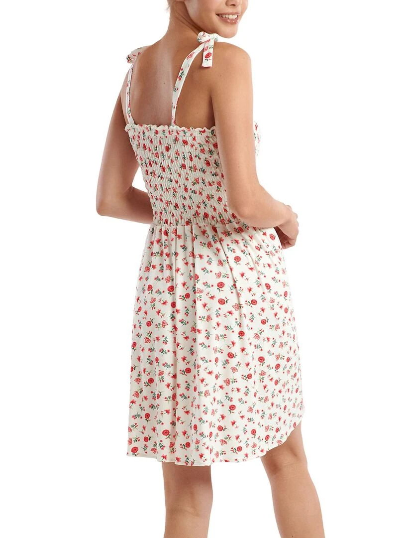 Robe estivale fines bretelles Java Ecru