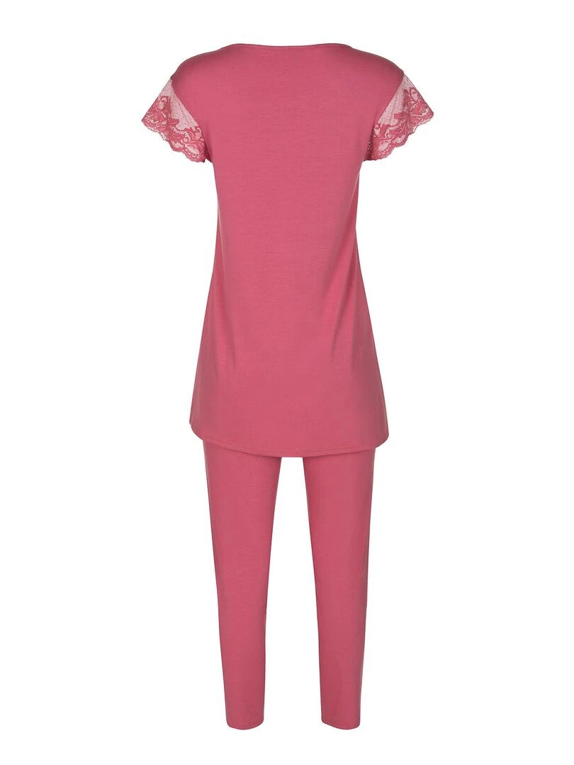 Pyjama leggings tunique manches courtes Juliette   Rose